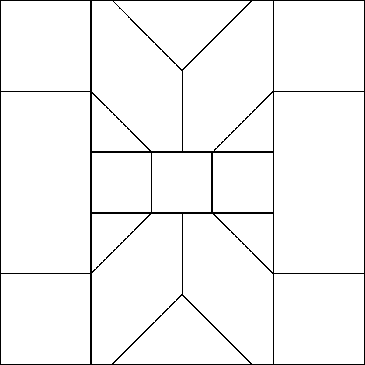 Pattern 29, Double Friendship barn quilt pattern thumbnail